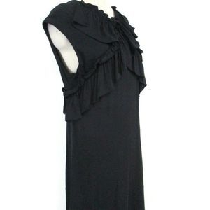 Marni Black Ruffle sleeveless Dress 44 US 8 10